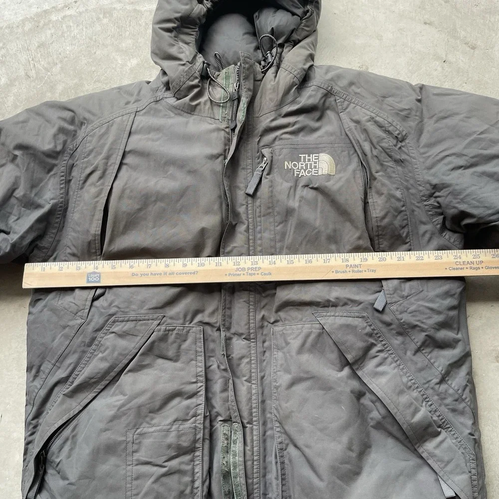 The North Face Men's Gray Down Insulated Hooded Puffer Jacket Size Medium